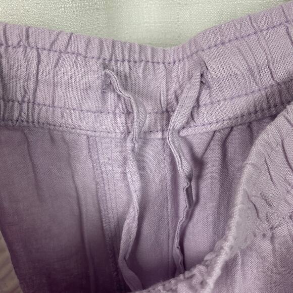 Old Navy Dusky Lavender Purple Wide Leg Pull On Linen Blend Pants Sz.L NWT - Picture 8 of 14